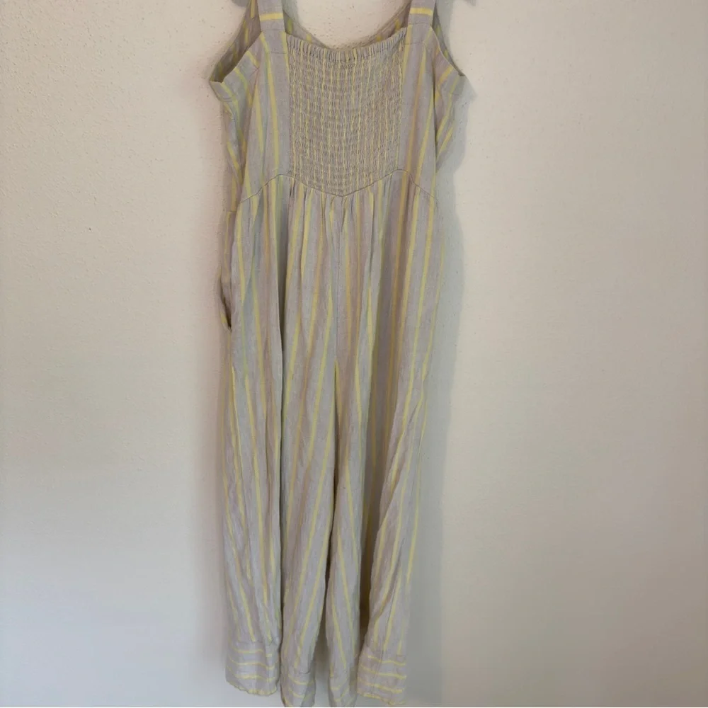 Loft Beach Linen Wide Leg Cropped Jumpsuit Beige
Yellow Boho Minimalist Sz L - Picture 10 of 16